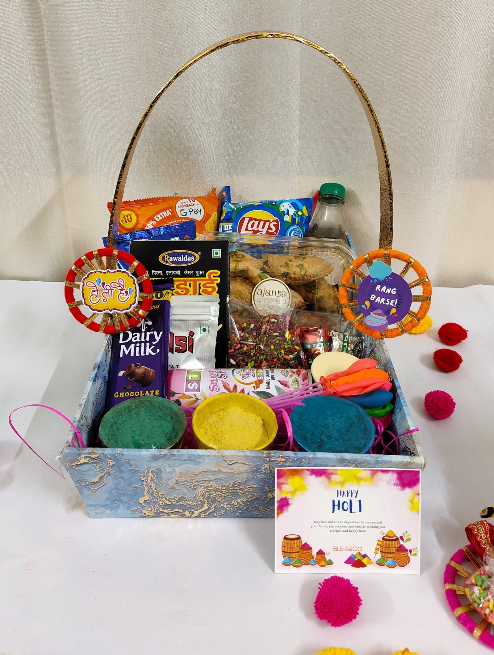 Rangon ka Jashn Basket | Holi Basket | Blessico